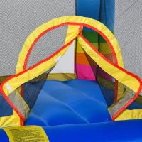 Castello Gonfiabile per Bambini con Trampolino e Piscina, Pompa Elettrica Inclusa 280x170x155cm, Multicolore