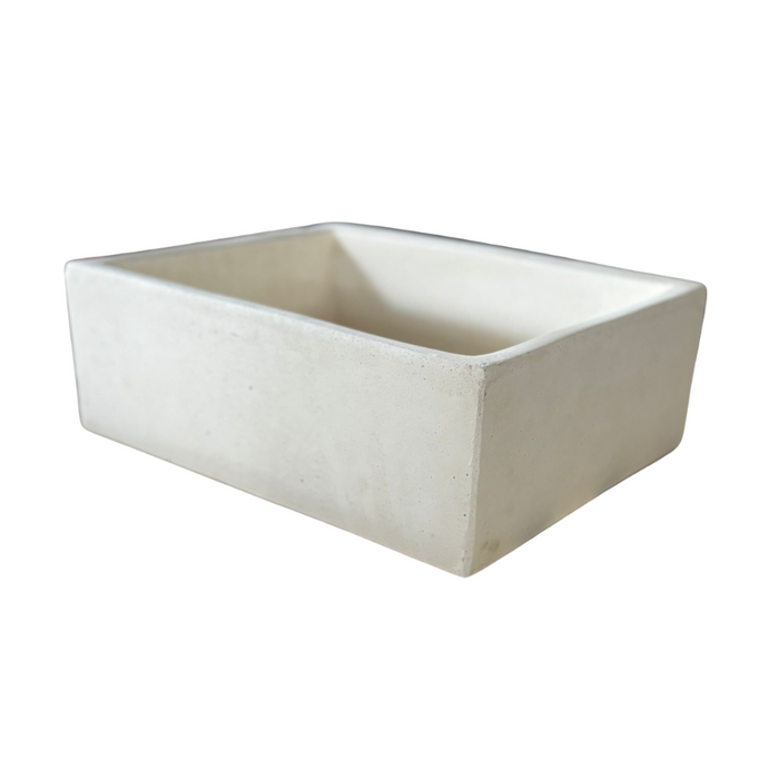 Pilozza lavabo rettangolare cemento calcestruzzo 45 x 35 x h.16 cm serie ostuni
