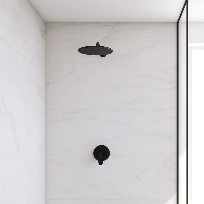 Miscelatore doccia da parete oceania ad incasso ottone colore nero opaco bagno *** confezione 1