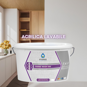 Farbe wash 500 idropittura acrilica lavabile coprente rapida essiccazione *** formato 5 lt, confezione 1