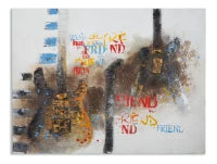 Dipinto Su Tela Guitars Art Cm 120X3.5X90