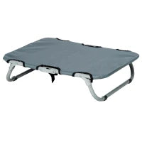 Lettino per Cani Pieghevole in Acciaio e Tessuto Oxford per Interni ed Esterni, 59x46x15 cm, Grigia
