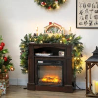 Ghirlanda Natalizia 180 cm con Rami Innevati e 30 Luci Bianche, Pigne e Bacche per Interni