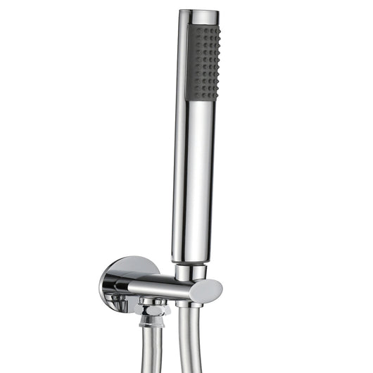 Kit set doccia ottone cromato completo di supporto presa acqua con flessibile e doccetta ovale *** confezione 1