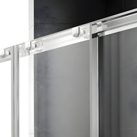 Porta doccia scorrevole slide4 per nicchia quattro ante cristallo trasparente *** misure 136-142 x h190 cm trasparent...