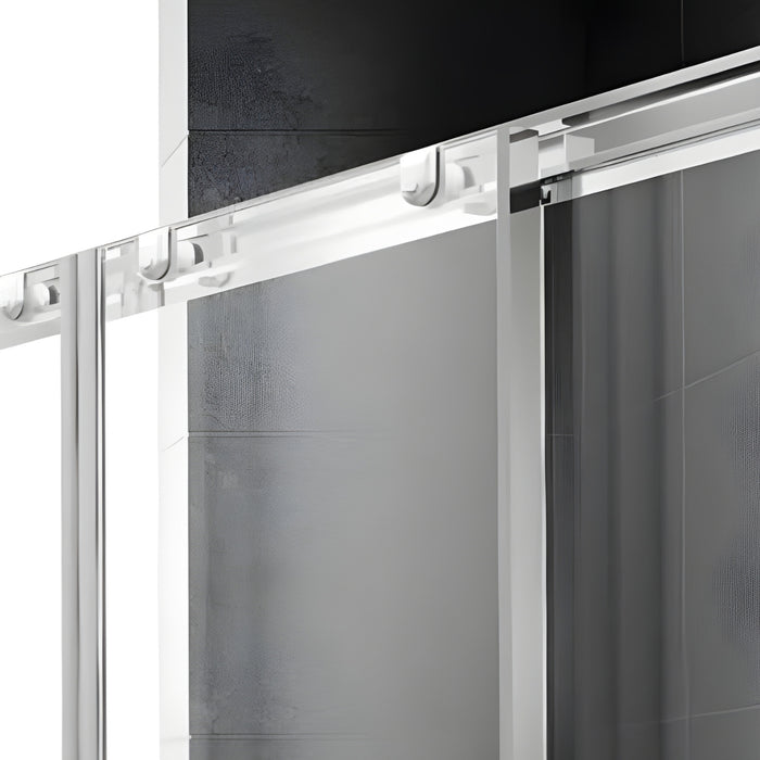 Porta doccia scorrevole slide4 per nicchia quattro ante cristallo trasparente *** misure 136-142 x h190 cm trasparent...