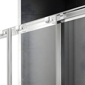 Porta doccia scorrevole slide4 per nicchia quattro ante cristallo trasparente *** misure 196-202 x h190 cm trasparent...