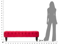 Puff Chantal Bordeaux Cm 149.5X40.5X43