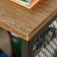 Mobile per Stampante e Documento, Cassettiera con Rotelle in Stile Nordico, Mobiletto Multiuso per Ufficio e Casa, Marrone Vintage