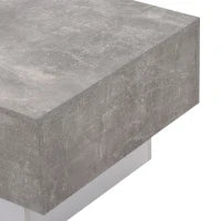 Tavolino con finitura lucida, tavolo estensibile e spazio per riporre, design moderno, 91,02×62,52×18,01 cm, Grigio