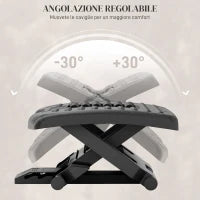Poggiapiedi per Scrivania Ergonomico con Rulli Massaggianti, Regolazione Altezza e Angolazione, Nero
