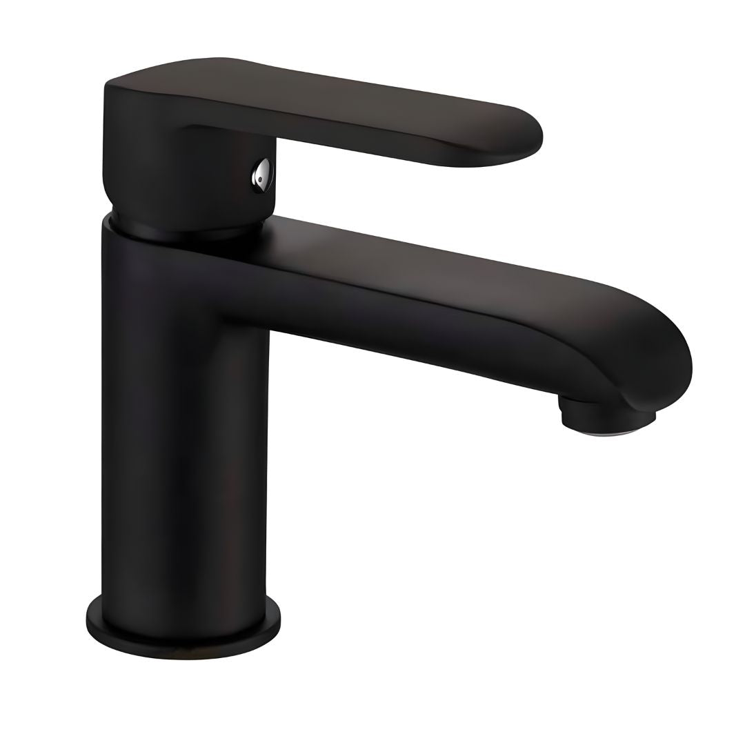 Miscelatore rubinetto puma per lavabo in ottone colore nero opaco con piletta *** confezione 1