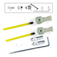 Kit di fissaggio completo a scomparsa per sanitari sospesi con accesso dal basso *** confezione 1