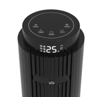 Ventilatore a Torre 45W a 4 Modalità e 3 Velocità con Timer da 12h, in ABS, Ø31.5x96 cm, Nero