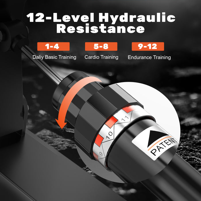 Vogatori - RATTANTREE - Vogatore compatto regolabile con 12 Livelli di Resistenza, display LCD, Carico Massimo 150 kg