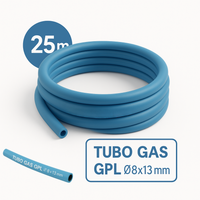 Tubo flessibile in gomma per gas gpl per impianti sicuri *** lunghezza metri 25, confezione 1