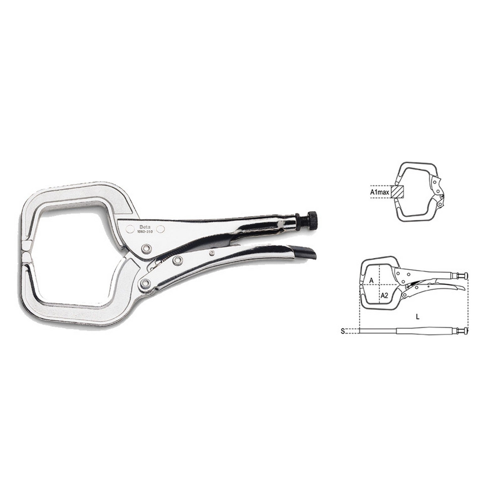 pinza a collo di cigno. art. 1062 mm 290 cod:ferx.531582nlm