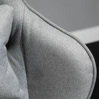 Sedia da Ufficio, Poltrona Girevole con Cuscino Rimovibile per Testa e Lombari, Funzione di Dondolo, Sedia da Scrivania Ergonomica Regolabile in Altezza con Poggiapiedi PP, 73x57x127-135 cm, Grigio