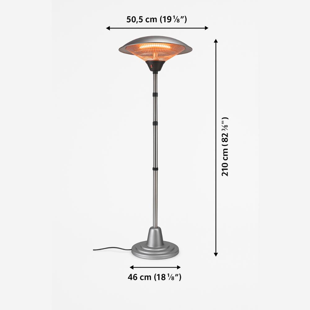 Kemper 65432kw21 soleado elettrico inox riscaldatore infrarossi 2000w
