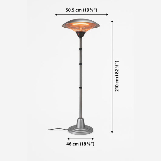 Kemper 65432kw21 soleado elettrico inox riscaldatore infrarossi 2000w