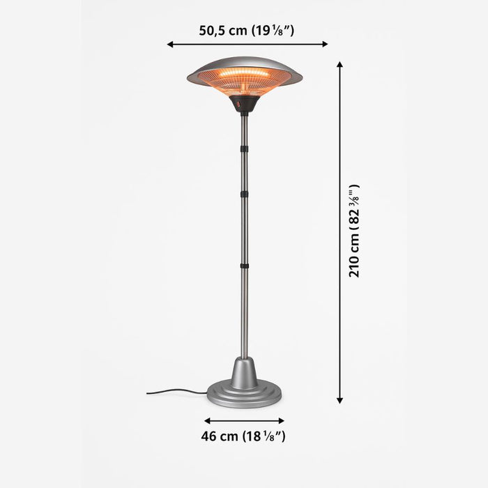 Kemper 65432kw21 soleado elettrico inox riscaldatore infrarossi 2000w