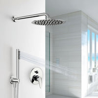 Kit doccia tondo completo di soffione doccetta e miscelatore con deviatore delfino