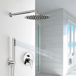 Kit doccia tondo completo di soffione doccetta e miscelatore con deviatore delfino