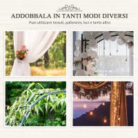 Arco per Rose e Supporto per Piante Rampicanti in Metallo, 114x30x230cm, Nero