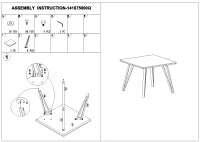 Tavolo Da Caffe' Quadrato Arkansas Cm 60X60X46