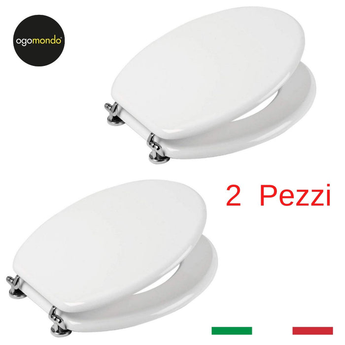 Ogomondo sedile wc mdf bianco universale sedix plus confezione pezzi 2
