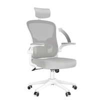Sedia ufficio ergonomica - RATTANTREE  - Sedie da scrivania con Supporto Lombare e Poggiatesta Regolabile - Grigio