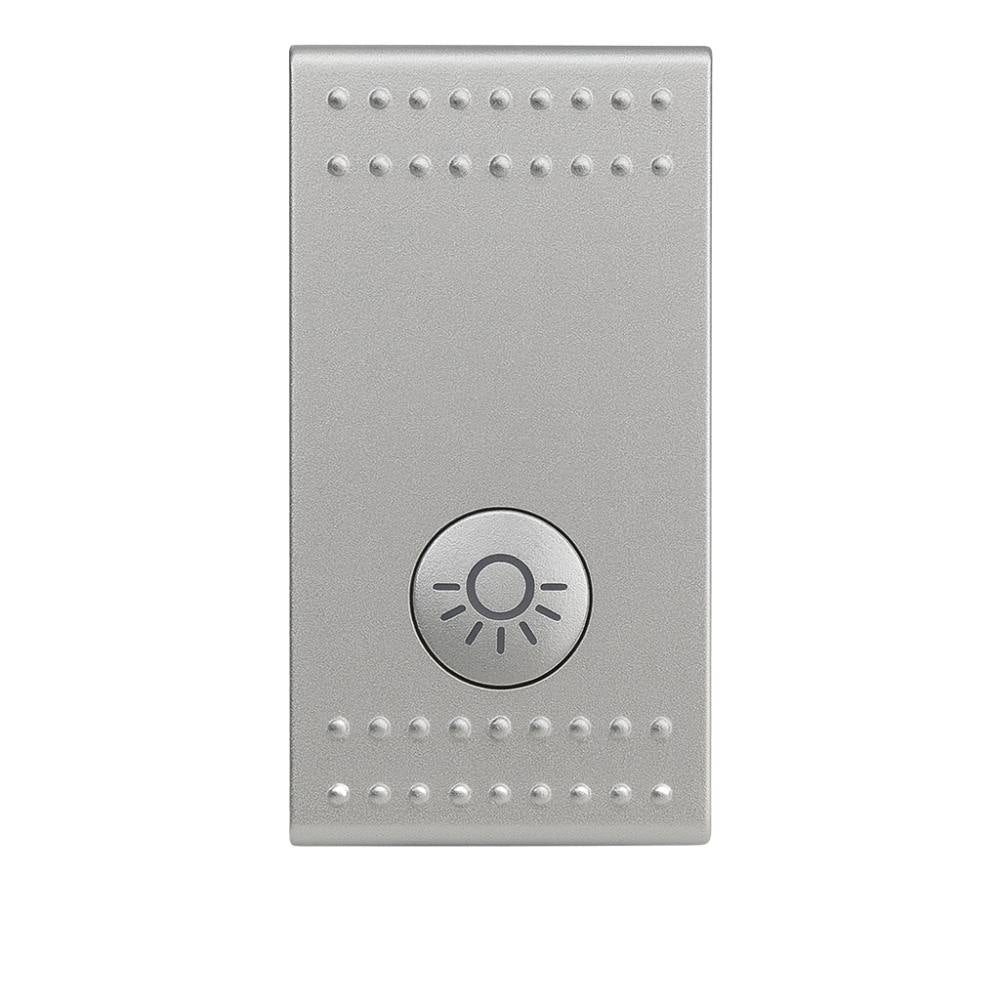 Copritasto 1 modulo grigio con simbolo luce bticino livinglight tech