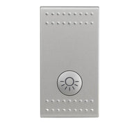 Copritasto 1 modulo grigio con simbolo luce bticino livinglight tech