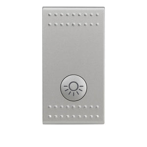 Copritasto 1 modulo grigio con simbolo luce bticino livinglight tech