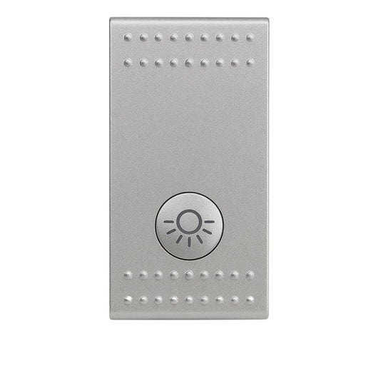 Copritasto 1 modulo grigio con simbolo luce bticino livinglight tech