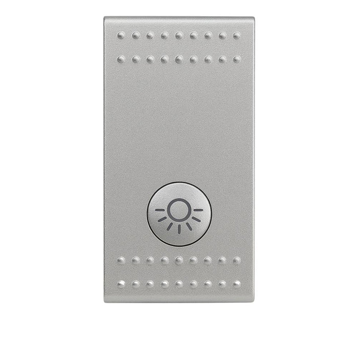 Copritasto 1 modulo grigio con simbolo luce bticino livinglight tech