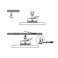 Proiettore LED Industriale Ufo 200W/160W/120W Hu4 IP65 4000K 32000lm Dimmerabile - Driver Philips