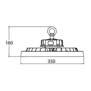 Proiettore LED Industriale Ufo 200W/160W/120W Hu4 IP65 4000K 32000lm Dimmerabile - Driver Philips