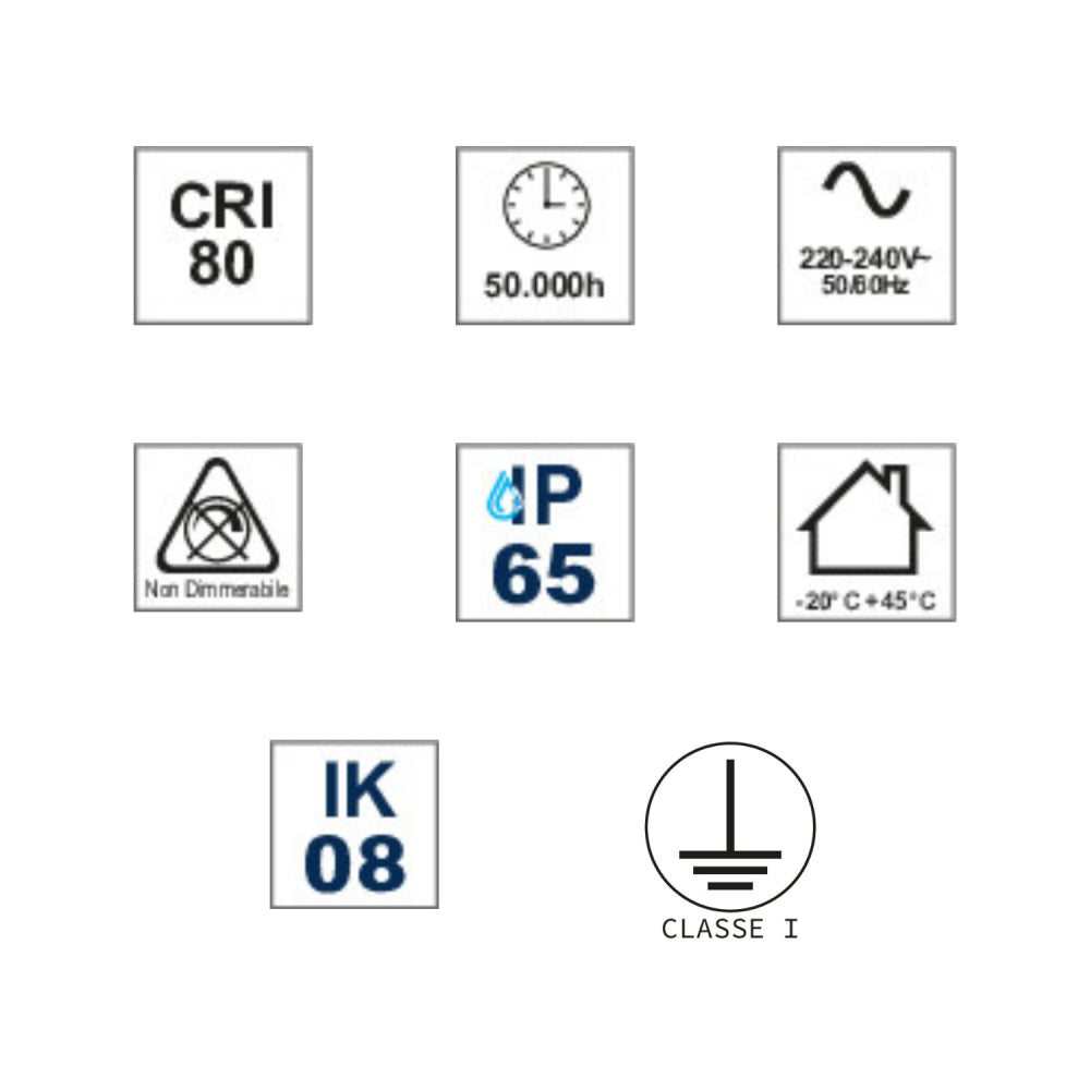 Proiettore Led Industriale Ufo Multipower 200W/160W/120W Hu3 IP65 4000K 31500lm - Driver Lifud