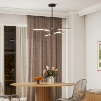 Lampada da Soffitto LED Moderna Ø100x79 cm con Schermo in Acrilico Angolo di Luce Regolabile per Soggiorno Camera o Cucina