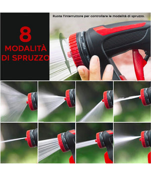 Ugello Per Tubo Flessibile Serbatoio Sapone 200 Ml Spruzzatore 8 Getti Di Acqua         
