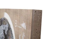 Pannello Mondo Ferro/Legno Cm 50.7X6.5X50.7