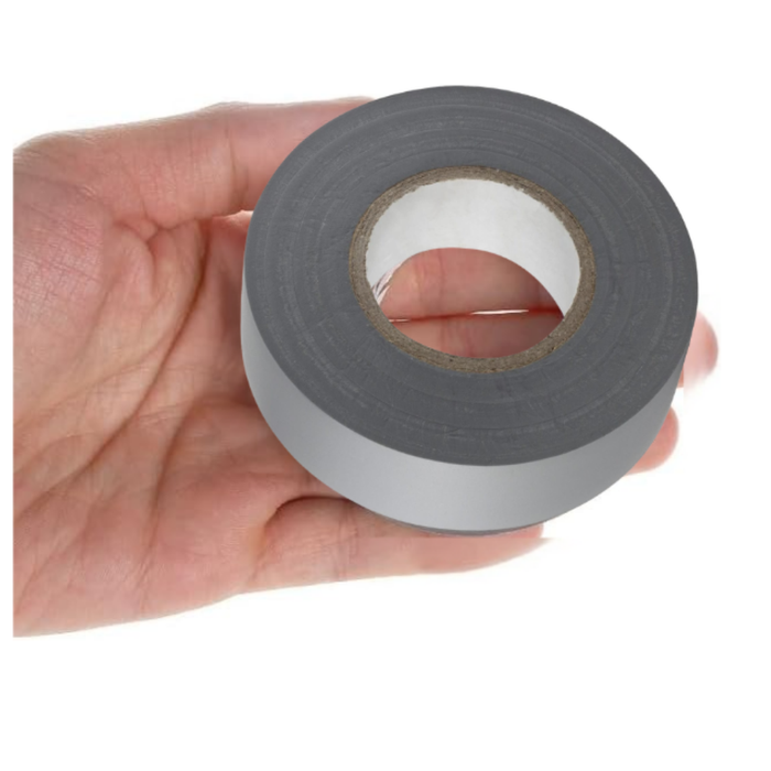 Kit nastro isolante in pvc autoestinguente multicolore per impianti sicuri *** colore grigio, dimensioni 25 mm x 25 m...