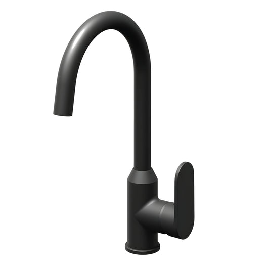 Miscelatore monocomando lavello cucina canna orientabile sofia installazione rapida *** finitura- nero opaco, confezi...