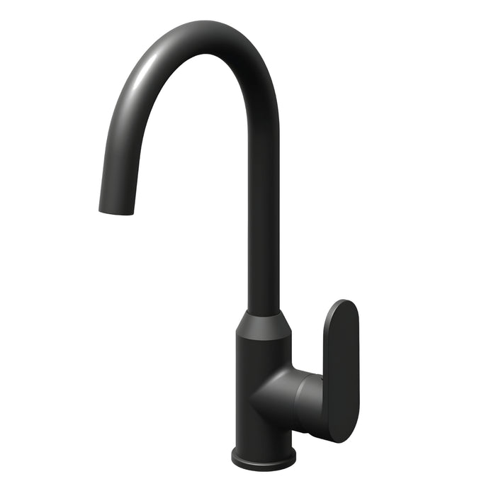 Miscelatore monocomando lavello cucina canna orientabile sofia installazione rapida *** finitura- nero opaco, confezi...