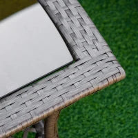 Set Mobili da Giardino in Rattan Marrone, Set Tavolino, Sedie e Divano da Esterno 4Pz con Cuscini Imbottiti Cachi