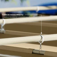 Gazebo Pergola 3x3 m con Tettuccio Retrattile, 8 Viti e 8 Picchetti, in Poliestere 180g e Metallo, Cachi