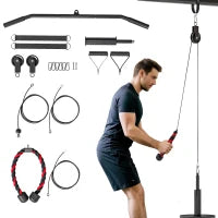 Pulley Machine Home Gym e Puleggia LAT Machine, Attacco per Dischi Pesi Universali e Accessori