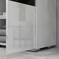 kleankin Mobile Sottolavabo in MDF con Armadietto a 2 Livelli con Ripiano Regolabile, 60x36.5x56 cm, Bianco