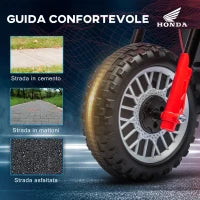 Moto Elettrica per Bambini con Licenza Honda CRF450RL a 3 Ruote, Età 18-36 Mesi, Rosso